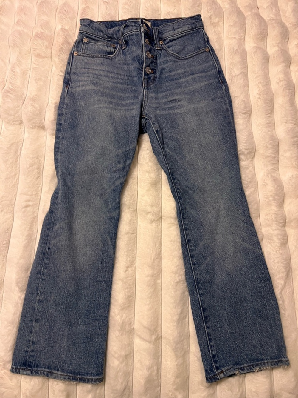 Madewell Dark Blue High-Rise Flare Jeans